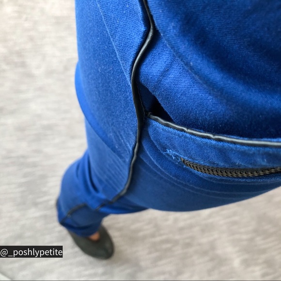 Fire royal blue tapered skinny mid waist pant - Picture 7 of 15